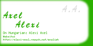 axel alexi business card